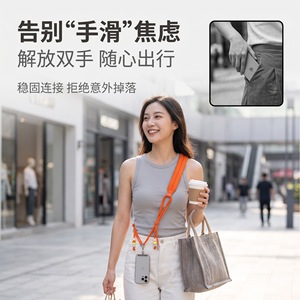 สายคล้องโทรศัพท์ Wanli Sheng สายโพลีเอสเตอร์ปรับระดับได้ สายคล้องคอแบบไขว้ ป้องกันการสูญหาย ทนทาน สำหรับโทรศัพท์มือถือ - Product Image 2