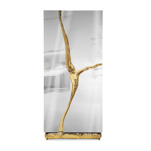 Meuble de rangement en bois massif, style moderne simple, finition dorée, pour salon - Product Image 1