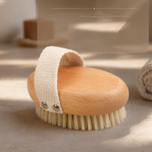 Custom Logo 100 Natural Vegan Sisal Bristle <b>Bamboo</b> Wooden Handle Exfoliating Wet Dry Body <b>Brush</b> for Shower Massage - Product Image 2