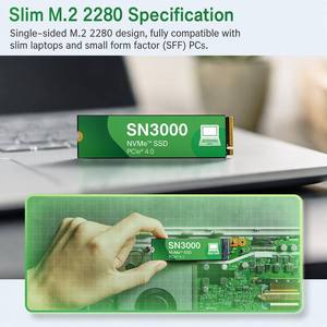 SN3000 500GB 1TB NVMe M.2 SSD PCIe 4.0 X4 Interne Solid State Drive 5000MB/s Hoge Snelheid voor Laptop Desktop PC Gaming - Product Image 3