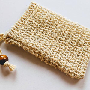 Sacs à savon en sisal, zéro déchet, sans plastique, sac à savon naturel, pochette de lavage, pochette exfoliante, économiseur de savon - Product Image 3