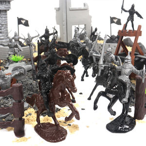 Mini-ensemble de soldats militaires anciens 71 pièces, échelle 5,5-21 cm, en plastique durable et réaliste, infanterie, chevaux, cavalerie, chariots, jouets de guerre pour - Product Image 5