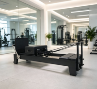 Reformer Pilates Classique Noir Peint avec Accessoires Complets pour Studio de Yoga, Entraînement de Renforcement Musculaire et Rééducation – Fournisseur Direct Usine