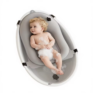 Matelas de bain flottant ergonomique en maille pour bébés, séchage rapide, support de douche pour nourrissons avec boucles de <span class=keywords><strong>fixation</strong></span> sécurisées - Product Image 1