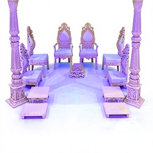 Chaises de mandap de mariage hindoues incroyables, chaises de cérémonie de mariage hindoues, chaises de mandap en bois sculpté pour mariage, Australie, États-Unis, Royaume-Uni - Product Image 6