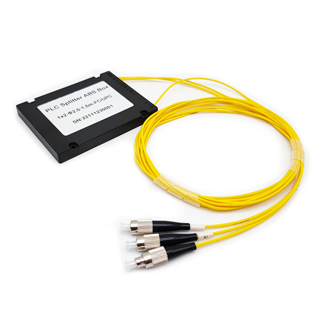 PLC Splitter With FC/UPC Connector Low Return Loss Fiber Optical Splitter Box Type PLC Splitter