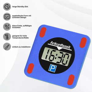 <span class=keywords><strong>Disque</strong></span> <span class=keywords><strong>de</strong></span> <span class=keywords><strong>stationnement</strong></span> carré <span class=keywords><strong>bleu</strong></span> écran LCD <span class=keywords><strong>disque</strong></span> <span class=keywords><strong>de</strong></span> minuterie <span class=keywords><strong>de</strong></span> <span class=keywords><strong>stationnement</strong></span> électronique détection automatique minuterie <span class=keywords><strong>de</strong></span> <span class=keywords><strong>stationnement</strong></span> auto-adhésive - Product Image 2