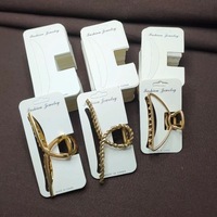 Tarjetas de Exhibición de Cartón Blanco con Logotipo Personalizado, Ecológicas, para Pinzas de Pelo, para Empaque de Accesorios de Cabello de Lujo
