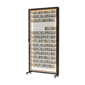 <span class=keywords><strong>Vitrine</strong></span> de présentation de cartes de sport verrouillable, personnalisée, en acrylique, pour cartes de baseball classées, présentoir de cartes à collectionner - Product Image 3
