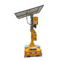 Tour d'éclairage solaire à mât de 5 m de haut, ODM OEM, tour d'éclairage 1*490W avec batterie LiFePO4 pour l'éclairage nocturne extérieur et les travaux de nuit