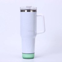 Botol air minum Speaker cerdas Bluetooth 40oz, Tumbler musik cerdas portabel dengan sedotan dan tutup