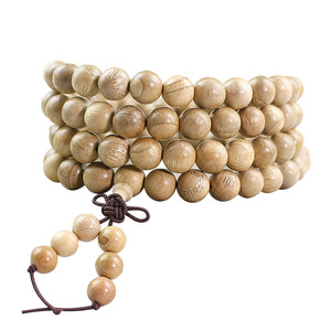 Camphor Wood <b>Bracelet</b> 108 Beads 10mm Round Buddhist Prayer Beads Religious Ceremony Jewelry Chinese Ethnic Style Collectible - Product Image 4