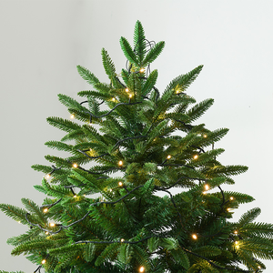 <span class=keywords><strong>Sapin</strong></span> de Noël artificiel pré-éclairé, réaliste, en <span class=keywords><strong>sapin</strong></span> avec jupe en rotin, pour la décoration intérieure du salon - Product Image 4