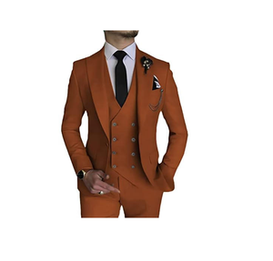 Traje de Tres Piezas para Hombre, Estilo Casual de Negocios, Nuevo, de Alta Calidad, Corte Entallado, Chaqueta Elegante - Product Image 1