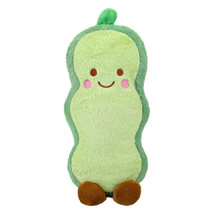 Cuscino Peluche a Forma di Guscio di Pisello Verde da 14 Pollici, Morbido, con Faccina <span class=keywords><strong>Sorridente</strong></span> e Gambe di Animale Marrone, Simpatico Regalo per Bambini e Adulti, Ideale per Abbracciare e Dormire - Product Image 1