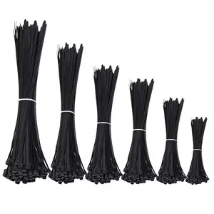 China fábrica de nylon 66 pa 66 material braçadeira de cabo de plástico fornecedor braçadeira de cabo envolve braçadeiras com zíper de 7.6*380mm
