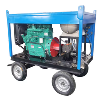 Nettoyeur haute pression à eau froide 500 bar 50 MPa pour le décapage des surfaces en béton, moteur diesel, pompe triplex robuste