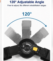 Attelle de Genou Orthopédique Ajustable à Articulation pour Adultes Post-Opératoire, Stabilisateur et Immobilisateur pour la Rééducation