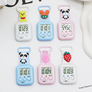 เครื่องจับเวลาลายการ์ตูนสำหรับเด็กนักเรียนนาฬิกาปลุกนับถอยหลังในครัวดิจิตอลมินิพลาสติกจอ LCD กันน้ำของขวัญดีไซน์ทั่วไปสำหรับ - Product Image 5