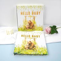 Livre souvenir pour bébé personnalisé en cuir/tissu PVC, couverture rigide, avec reliure à point de selle et couture, cadeau pour enfants