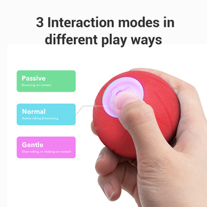 ลูกบอลสัตว์เลี้ยงหมุนด้วยระบบไฟฟ้าอัจฉริยะสามารถหมุนได้เองเคี้ยวของเล่นแมวกระโดดได้แบบโต้ตอบได้ทำจาก<span class=keywords><strong>ยาง</strong></span>พลาสติก - Product Image 2