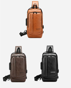 2025 Mới Đến Thời Trang Người Đàn Ông Của Đầu Máy Xe Máy Túi Cưỡi Mật Khẩu Ngực Túi Fanny Gói Giải Trí PU Túi Crossbody - Product Image 5