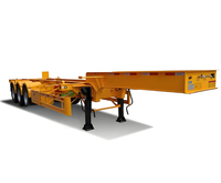 Châssis de semi-remorque 2, 3 ou 4 essieux de haute qualité avec une charge utile de 60 tonnes pour le transport de conteneurs de marchandises lourdes, remorque de camion personnalisable
