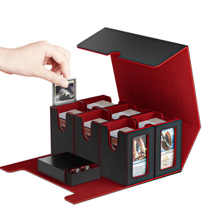 Boîte à cartes magique pour cartes à collectionner, boîte de rangement pour cartes 6 en 1, convient à plus de 1400 cartes standard sans pochettes avec plateau à dés - Product Image 1