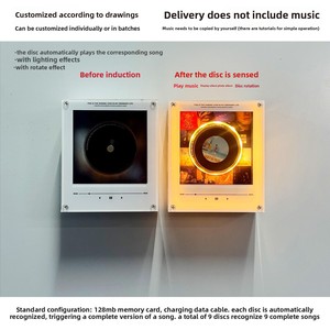 Reproductor de Música NFC con Luz Magnética Giratoria para Refrigerador, Caja de Música con 9 Tarjetas NFC - Product Image 6
