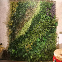 Décoration murale en herbe artificielle en plastique écologique