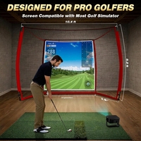 Filet d'entraînement de golf 10x8 pieds en fibre de verre/polyester pour simulateur de swing, utilisation intérieure/extérieure