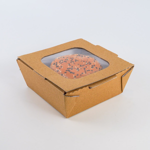 Bóxer de Pizza de papel Kraft, cajas de hamburguesas biodegradables con logotipo impreso personalizado - Product Image 1