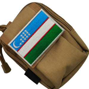 아시아 국가들 자수 국기 패치 도매, 옷, 모자 및 가방 장식용 훅앤루프 패브릭 국기 팔찌 - Product Image 3