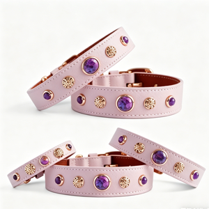 Collare per Cani in Pelle Personalizzato con Nome e Alfabeto, Alta Qualità, con Cristalli - Product Image 3