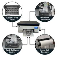 Mini Impresora DTF A3 Xp600 de 30 cm con Sistema de Circulación de Tinta Blanca para Pequeñas Empresas Principiantes Fácil de Usar