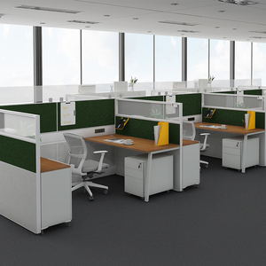 Sang trọng hiện đại nội thất văn phòng người duy nhất nhỏ cong cubicles Workstation bàn dễ dàng lắp ráp bền - Product Image 2