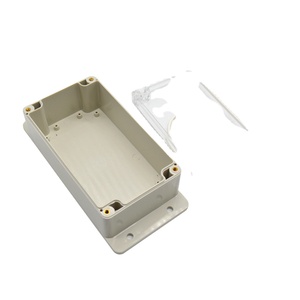 195*90*60mm ABS PCB <b>Enclosure</b> Custom Beige Network <b>Plastic</b> Switch Box Wall Mount Clear Lid IP65 Waterproof Shockproof Dustproof - Product Image 1
