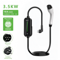 Chargeur EV portable de niveau 2 amélioré, courant réglable 16/32A et minuterie, 240V, prise NEMA, chargeur de voiture électrique pour tous les PHEV/EV