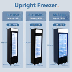 Meisda SD105 105L <span class=keywords><strong>Congélateur</strong></span> <span class=keywords><strong>vertical</strong></span> à température unique mince pour crème glacée OEM ODM Équipement de réfrigération commerciale Refroidissement direct - Product Image 6