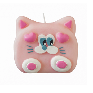 شمعة معطرة يدوية الصنع على شكل قلب وقطة، مصنوعة من مزيج شمع الصويا، هدية للعطلات، ديكور، هدايا تذكارية للزفاف، شموع معطرة - Product Image 1