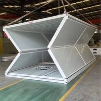 Caravane préfabriquée pliable à cadre en acier léger facile à assembler Maison en conteneur pliable de 20 pieds
