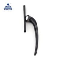 Manija de Ventana Abatible de Aleación de Aluminio Negro de Alta Calidad para Apartamentos Modernos, Recubrimiento Interno en Polvo, Fácil Instalación