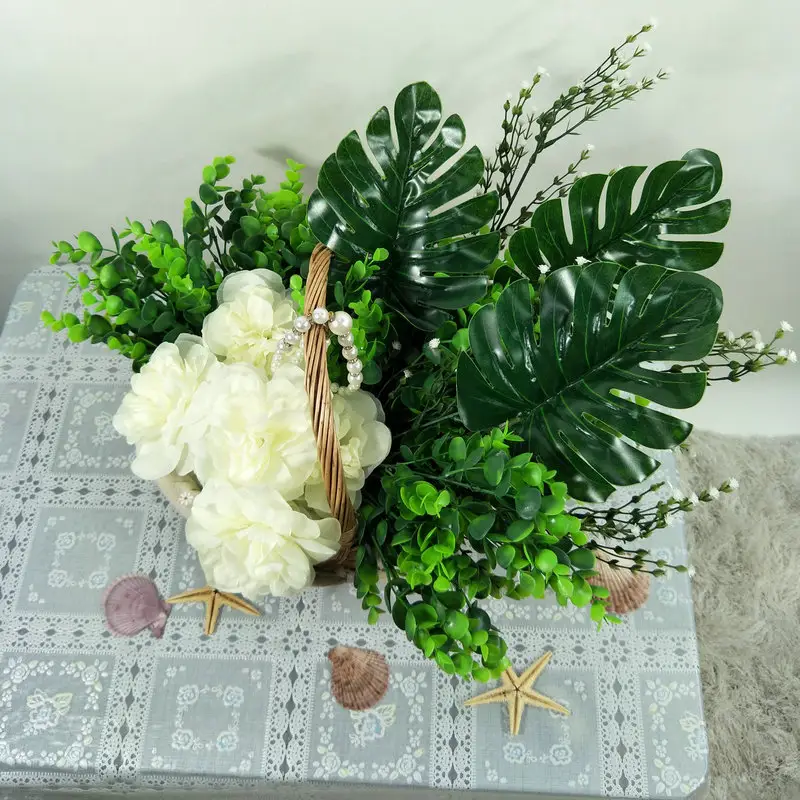 Üreticiler yapay kaplumbağa yaprak bitki bonsai plastik çiçek çiçek tedarik