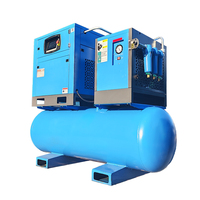 Compresseur d'air à vis industriel lubrifié stationnaire 500L 220V/380V 50Hz 10HP 7.5KW 8-10Bar pour service automobile