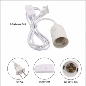 E14 lamphouder met snoer 1,8m, schroeffitting met schakelaar en stekker, EU, UK, AU, CN opties voor hanglamp DIY - Product Image 4
