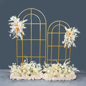 Centrotavola per matrimoni all'aperto stand in metallo per sfondo di nozze decorazione floreale arco per matrimoni in metallo