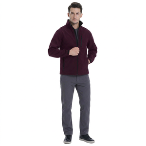Finer Threads Men's <b>Slim</b> <b>Fit</b> Softshell Sports <b>Jacket</b> New Design Waterproof Breathable Quick-Dry Windproof Canvas Fabric Front - Product Image 1