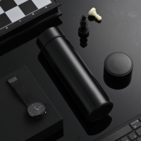 Bouteille d'eau isotherme en acier inoxydable sans BPA de 500 ml avec affichage LED de la température, alimentée par batterie, pour le bureau et l'extérieur