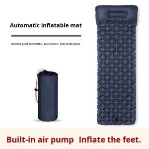 Outdoor Foldable Inflatable Camping Mattress Foot-Pedal Automatic Inflation TPU Material Diamond Design - Product Image 3