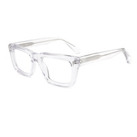 Lunettes de vue personnalisées de couleur progressive en acétate rétro épaissi Lunettes carrées Lunettes optiques en acétate anti-bleu